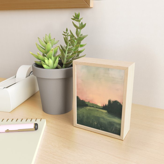 Country pink sunset Mini Art Print Gallery Image 2