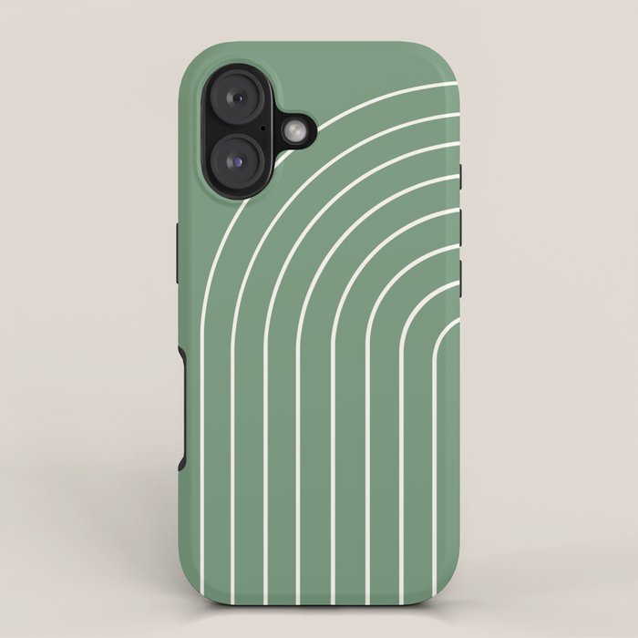 Minimal Arch XXXVIII Fresh Green Modern Geometric Lines iPhone Case Gallery Image 1