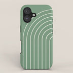 Minimal Arch XXXVIII Fresh Green Modern Geometric Lines iPhone Case Gallery Image 1