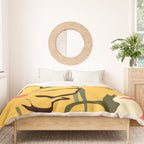 Modern Abstract Art Flowers 10 Duvet Cover Gallery Image 3