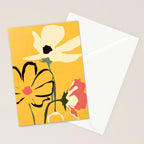 Modern Abstract Art Flowers 10 Stationery Card Gallery Image 2