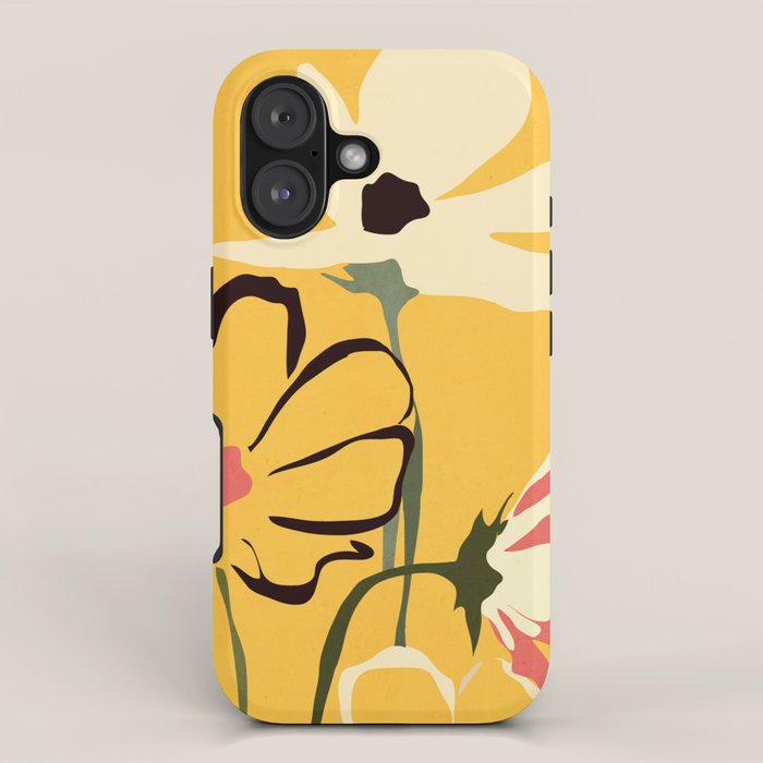 Modern Abstract Art Flowers 10 iPhone Case Gallery Image 1