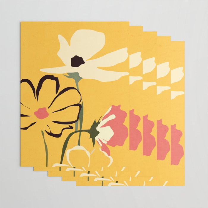 Modern Abstract Art Flowers 10 Wrapping Paper Gallery Image 3