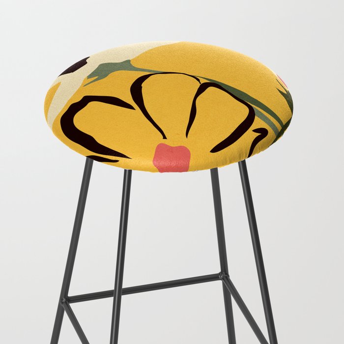 Modern Abstract Art Flowers 10 Stool Gallery Image 2