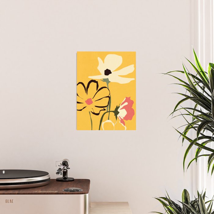 Modern Abstract Art Flowers 10 Poster Gallery Image 2
