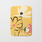 Modern Abstract Art Flowers 10 Bath Mat Gallery Image 1