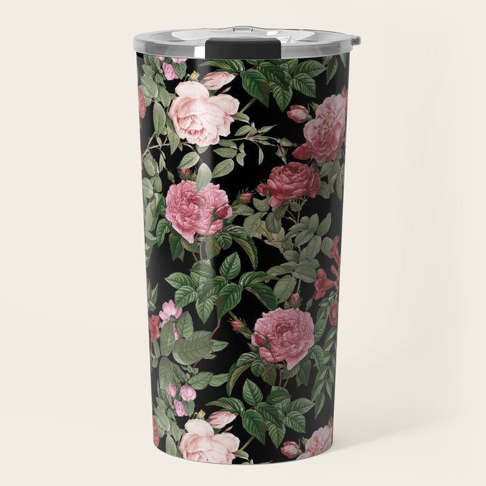 Vintage Roses, Floral Prints Travel Mug Gallery Image 1