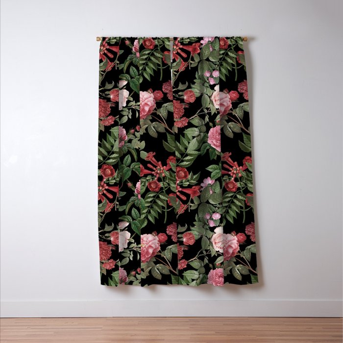 Vintage Roses, Floral Prints Window Curtain Gallery Image 3