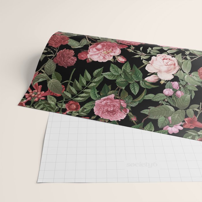 Vintage Roses, Floral Prints Wrapping Paper Gallery Image 2