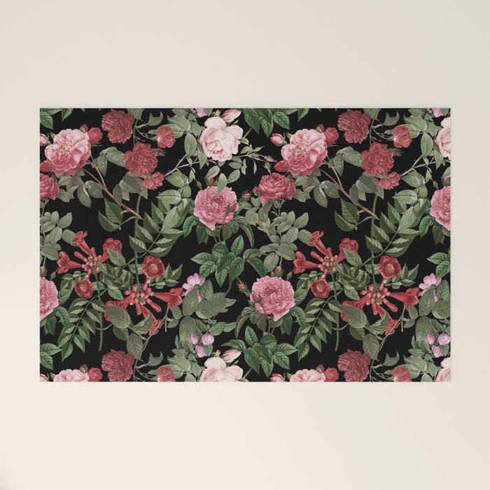 Vintage Roses, Floral Prints Welcome Mat Gallery Image 1