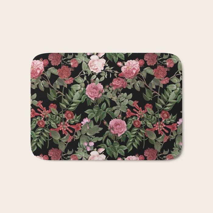Vintage Roses, Floral Prints Bath Mat Gallery Image 1