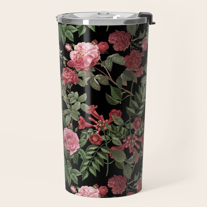 Vintage Roses, Floral Prints Travel Mug Gallery Image 2