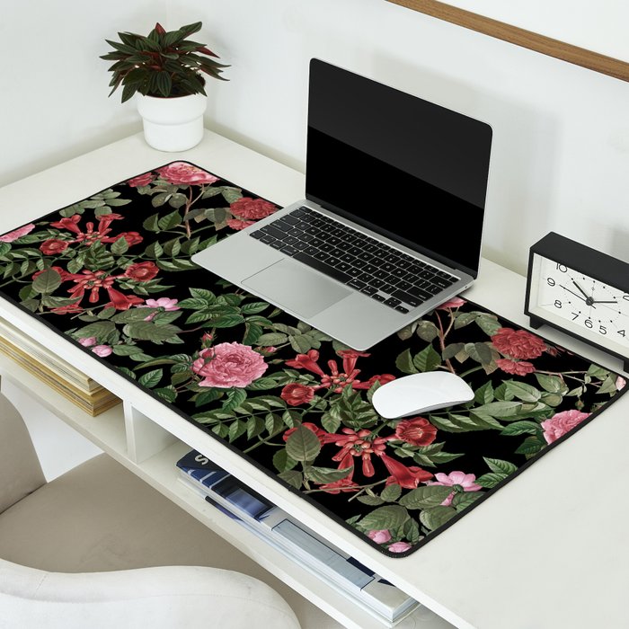 Vintage Roses, Floral Prints Desk Mat Gallery Image 2