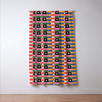 Mod Color Blocked Flower Pattern Window Curtain Gallery Image 3