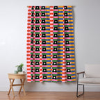 Mod Color Blocked Flower Pattern Window Curtain Gallery Image 5