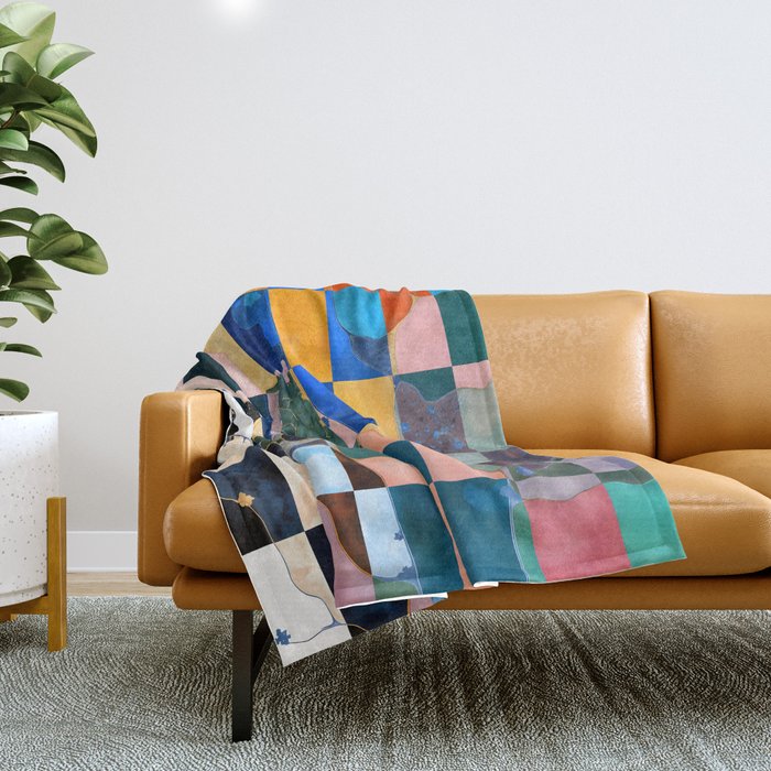 Luxe Checkerboard Throw Blanket Gallery Image 1