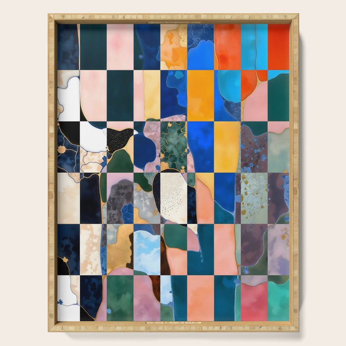Luxe Checkerboard Serving Tray Gallery Image 1