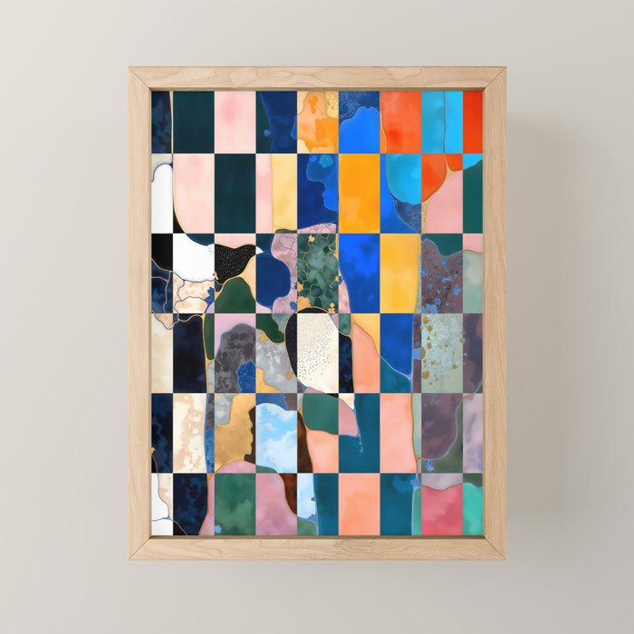 Luxe Checkerboard Mini Art Print Gallery Image 1