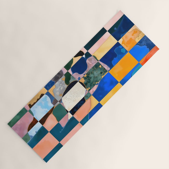 Luxe Checkerboard Yoga Mat Gallery Image 1