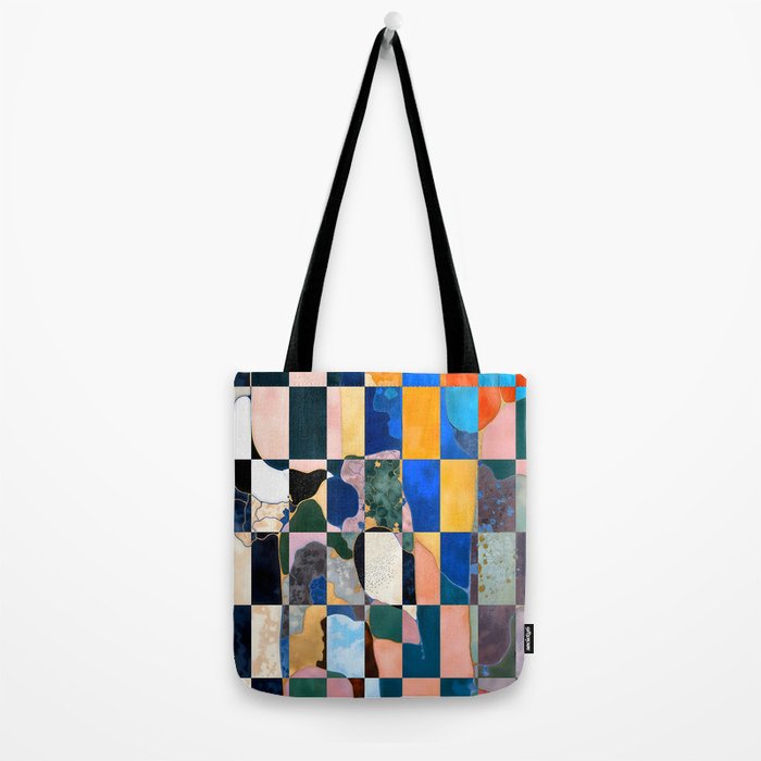 Luxe Checkerboard Tote Bag Gallery Image 2