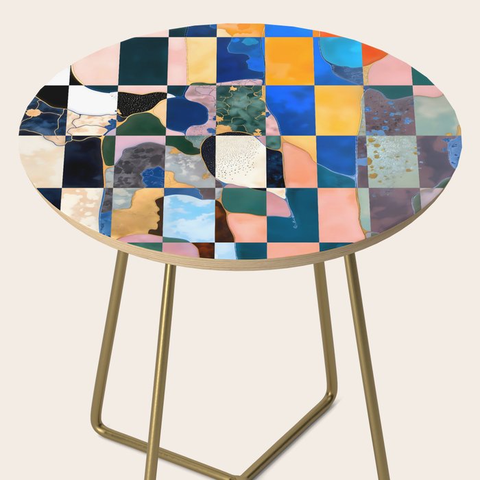 Luxe Checkerboard Side Table Gallery Image 2