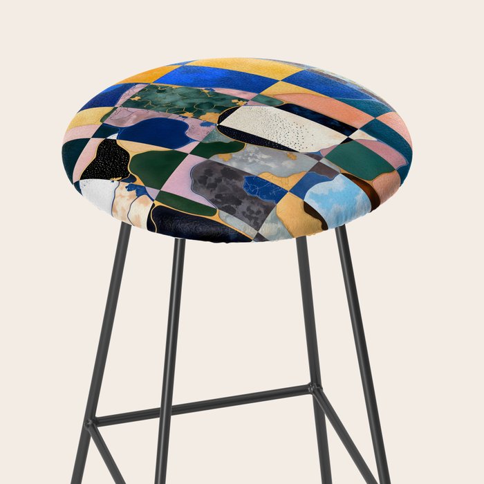 Luxe Checkerboard Stool Gallery Image 2