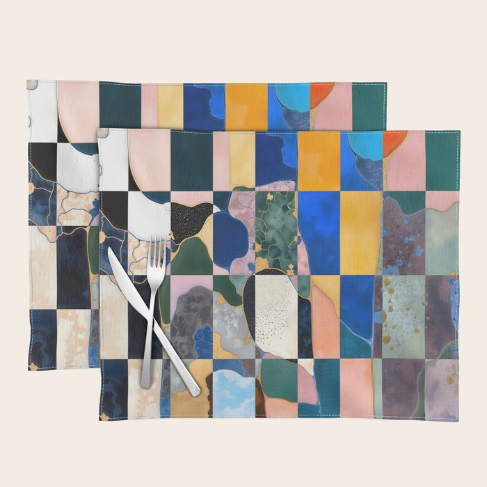 Luxe Checkerboard Placemat Gallery Image 1