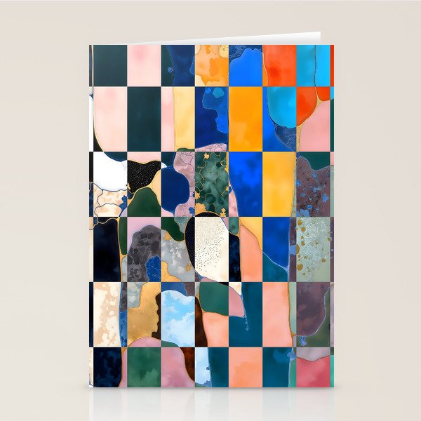 Luxe Checkerboard Stationery Card Gallery Image 2