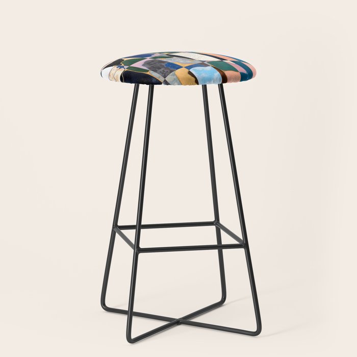 Luxe Checkerboard Stool Gallery Image 1