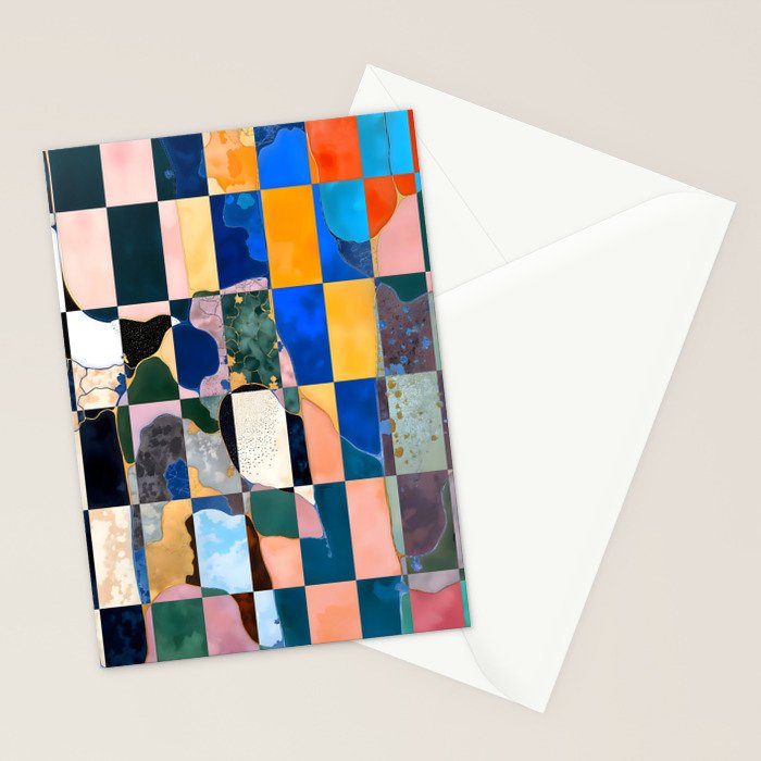 Luxe Checkerboard Stationery Card Gallery Image 2