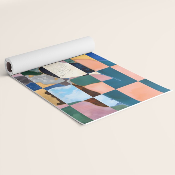 Luxe Checkerboard Yoga Mat Gallery Image 2