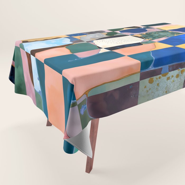 Luxe Checkerboard Tablecloth Gallery Image 1