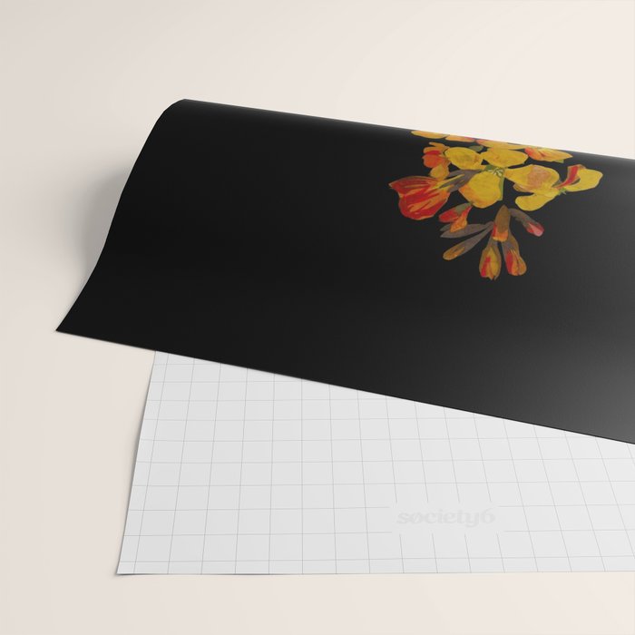 Cheiranthus Cheiri  by Mary Delany Paper Collage Floral Flower Botanical Paper Mosaic Vintage Scientific Plant Anatomy Wrapping Paper Gallery Image 2