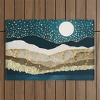 Starlit Mountain Lake Outdoor Rug Gallery Image 1