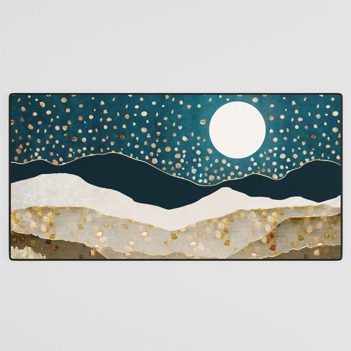 Starlit Mountain Lake Desk Mat Gallery Image 3