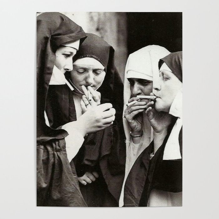 Nuns Smoking Vintage Photograph 1931 Poster Gallery Image 4