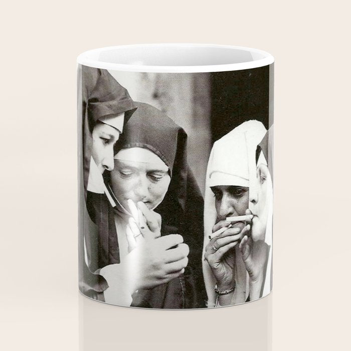 Nuns Smoking Vintage Photograph 1931 Coffee Mug Gallery Image 4