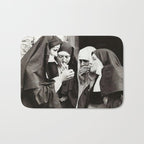 Nuns Smoking Vintage Photograph 1931 Bath Mat Gallery Image 1