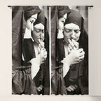 Nuns Smoking Vintage Photograph 1931 Window Curtain Gallery Image 5