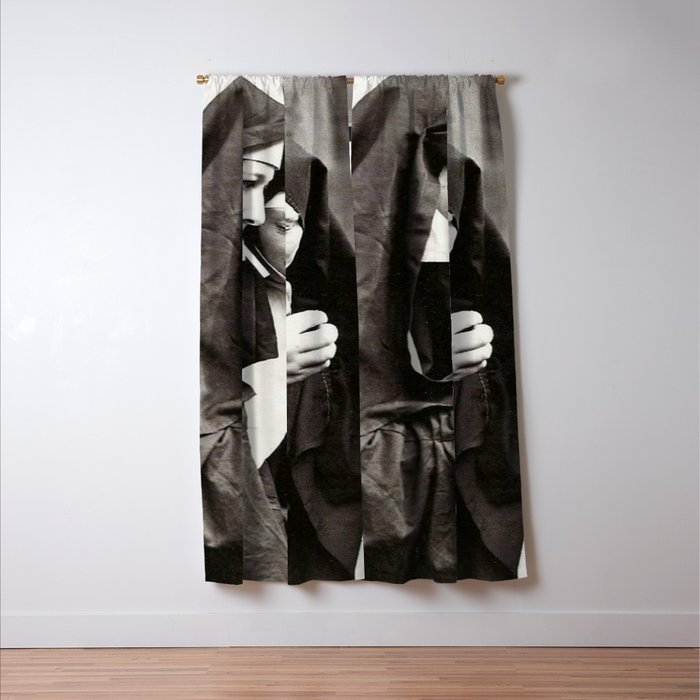 Nuns Smoking Vintage Photograph 1931 Window Curtain Gallery Image 3