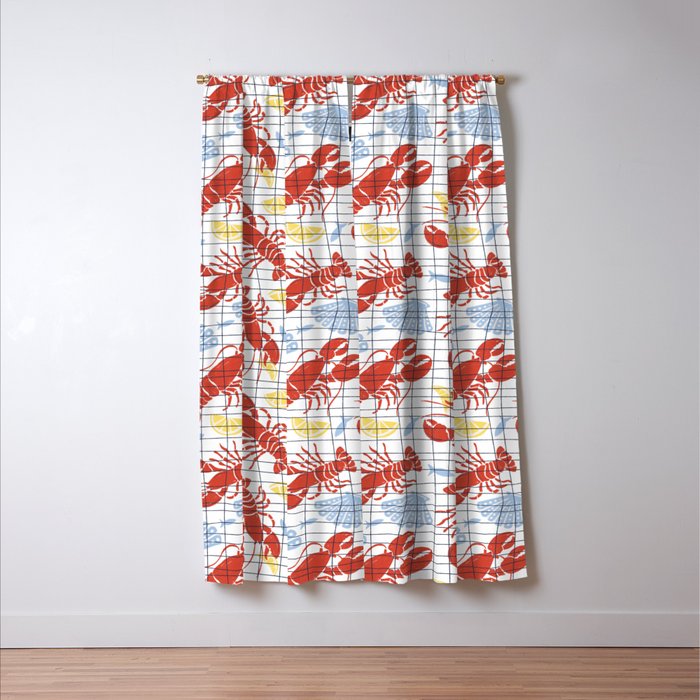 Fresh Catch Summer Lobster Window Curtain Gallery Image 3