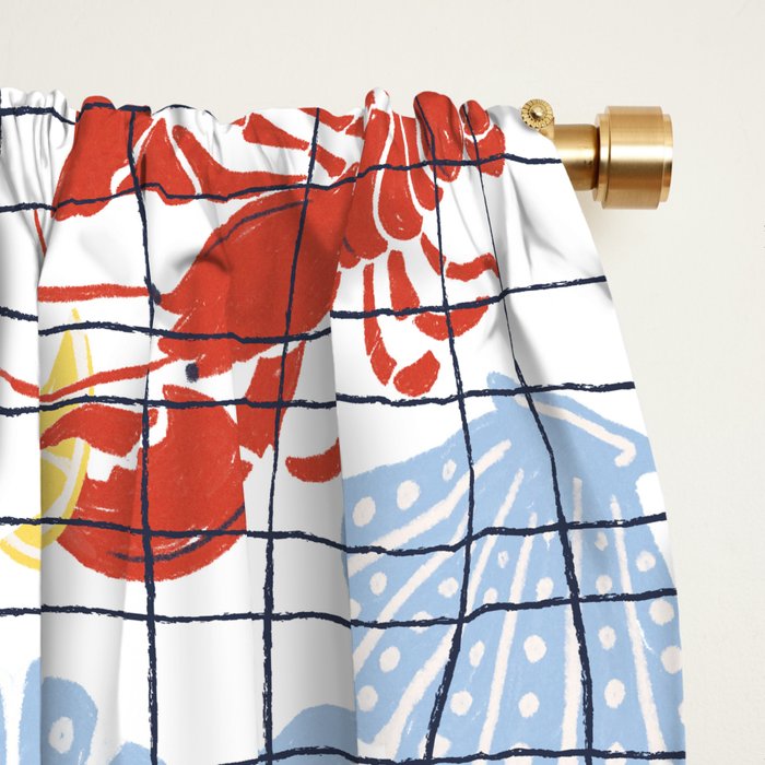 Fresh Catch Summer Lobster Window Curtain Gallery Image 2