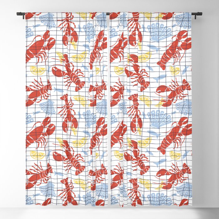 Fresh Catch Summer Lobster Window Curtain Gallery Image 1