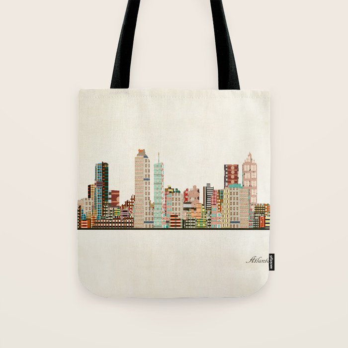 atlanta skyline Tote Bag Gallery Image 1