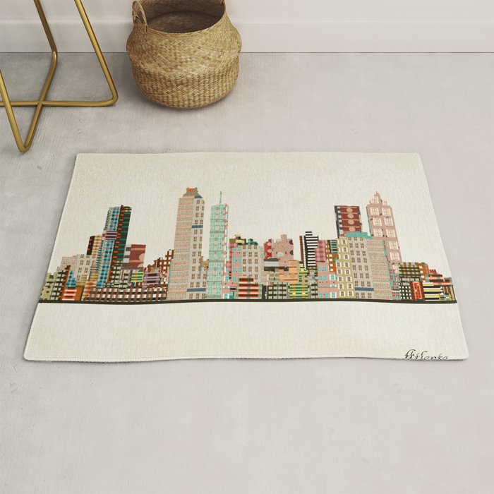 atlanta skyline Rug Gallery Image 1