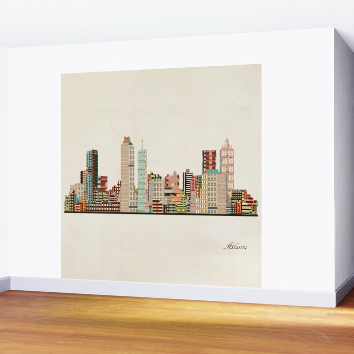 atlanta skyline Wall Mural Gallery Image 2