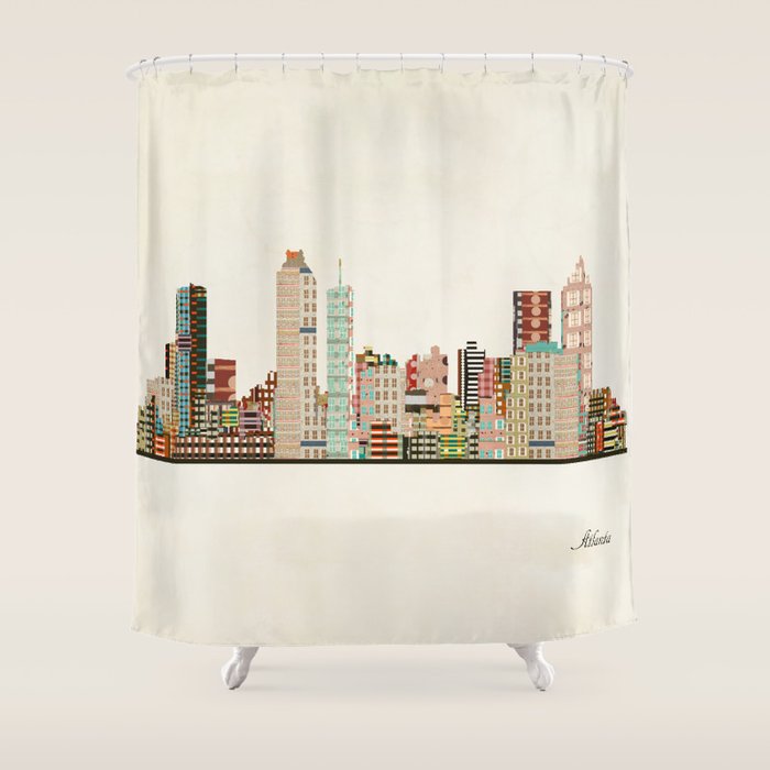 atlanta skyline Shower Curtain Gallery Image 1