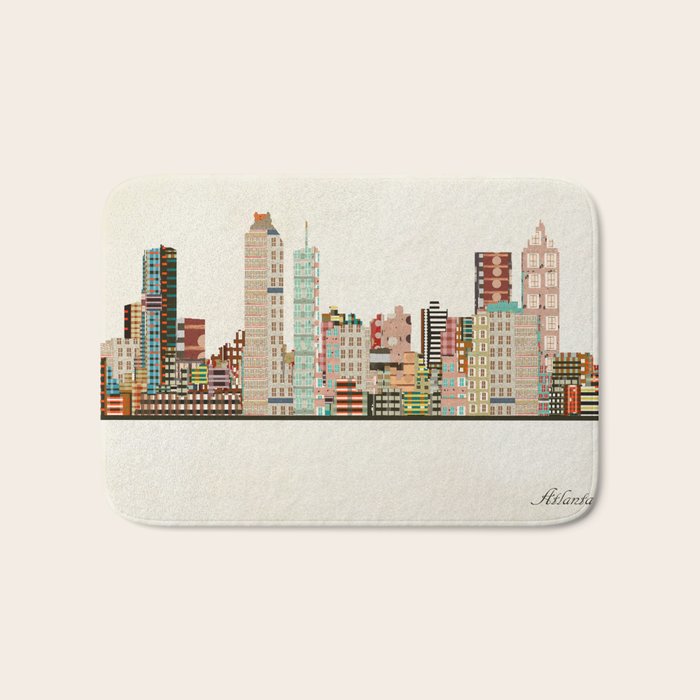 atlanta skyline Bath Mat Gallery Image 1