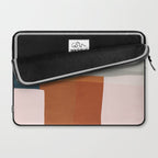 Abstract MCM Navy Burnt Orange Beige Blush Laptop Sleeve Gallery Image 2