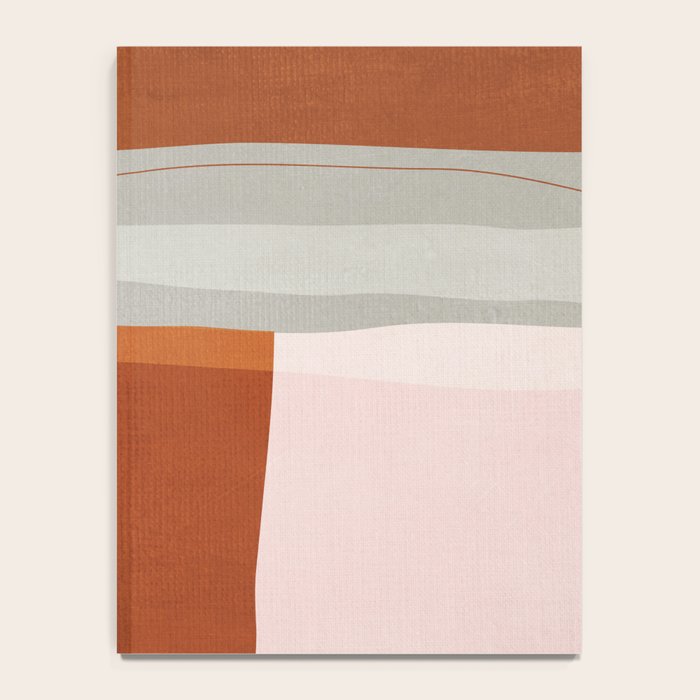 Abstract MCM Navy Burnt Orange Beige Blush Notebook Gallery Image 4